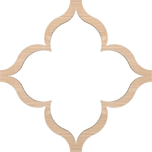 66 56W X 66 56H X 38T Large May Decorative Fretwork Wood Ceiling Panels, Red Oak